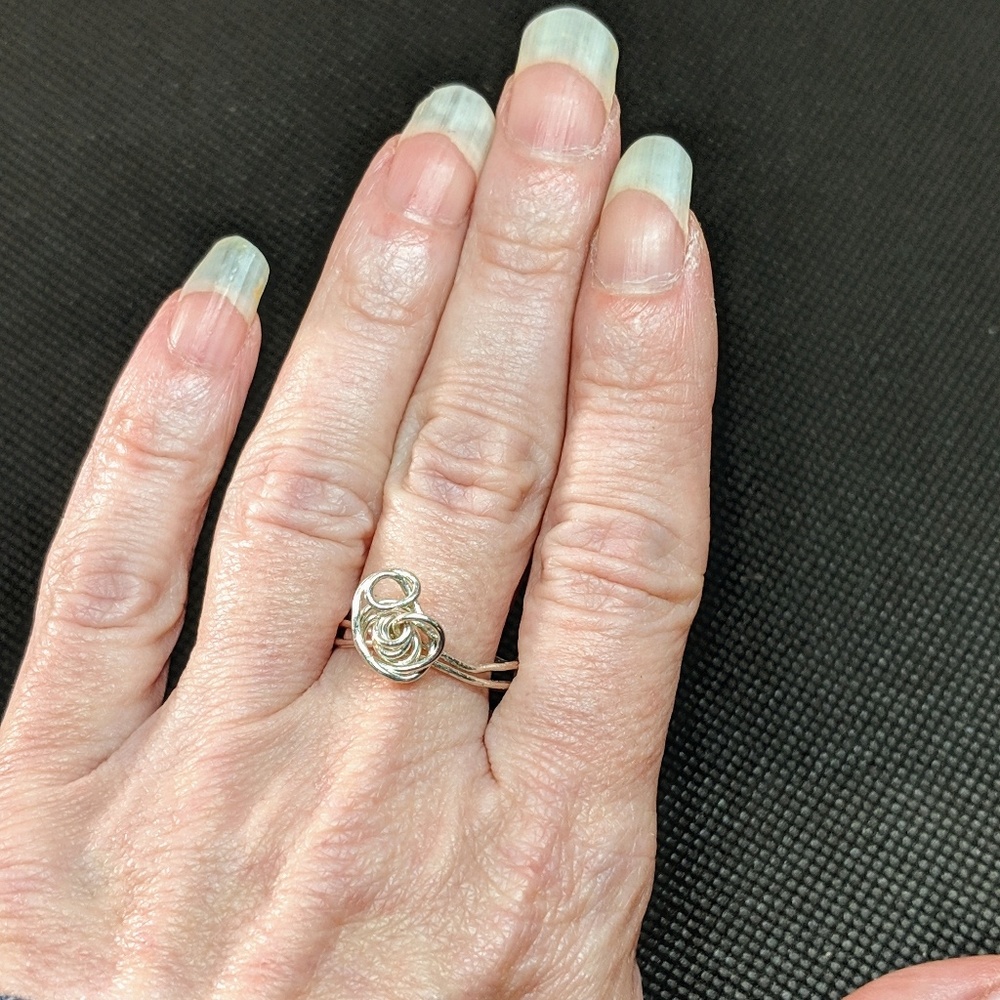 Handcrafted Sterling Silver Knot Ring Size 6.5